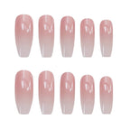Press-On Nail Set Ombre Gradient Glue-Free & Reusable