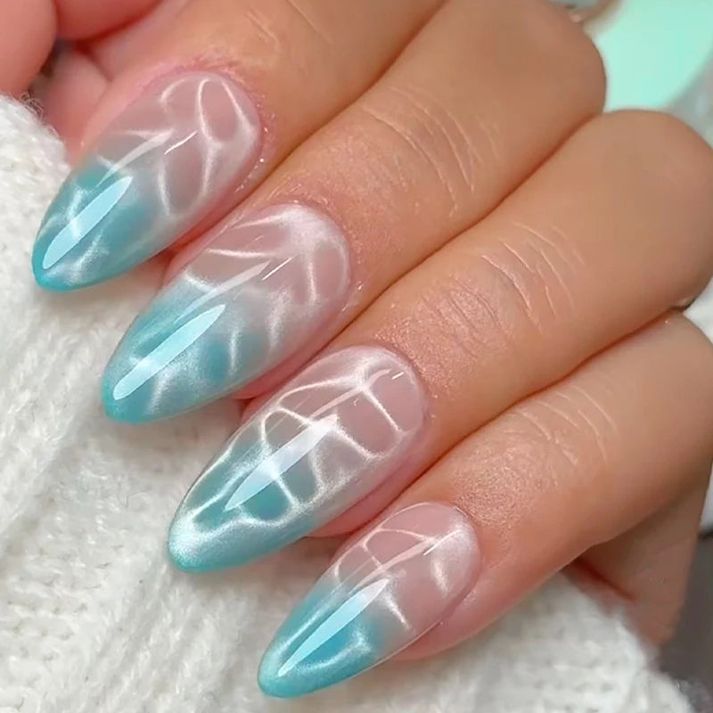 Press-On Nail Set Ombre Gradient High Shine Full Kit