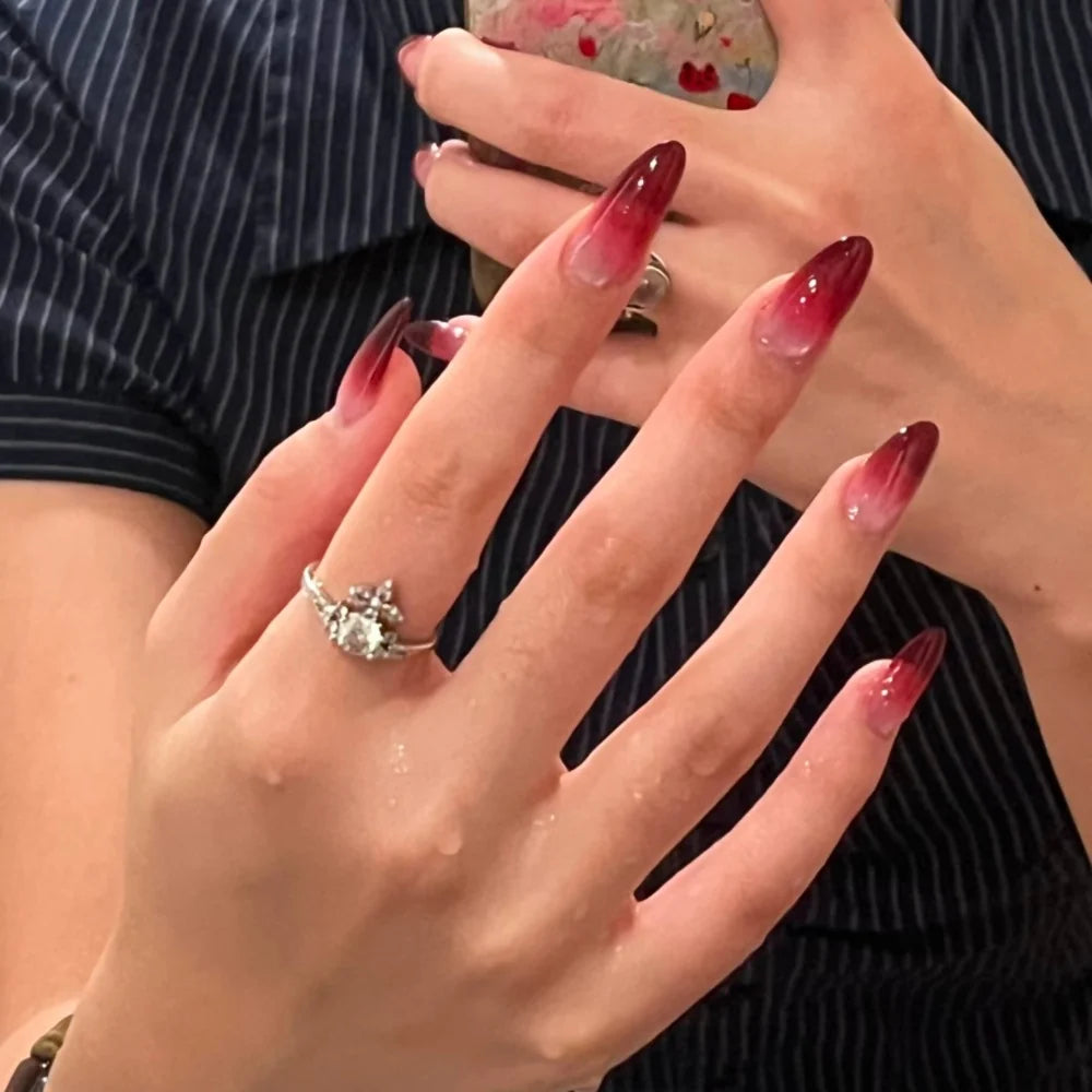 Press-On Nail Set Ombre Gradient Long-Lasting