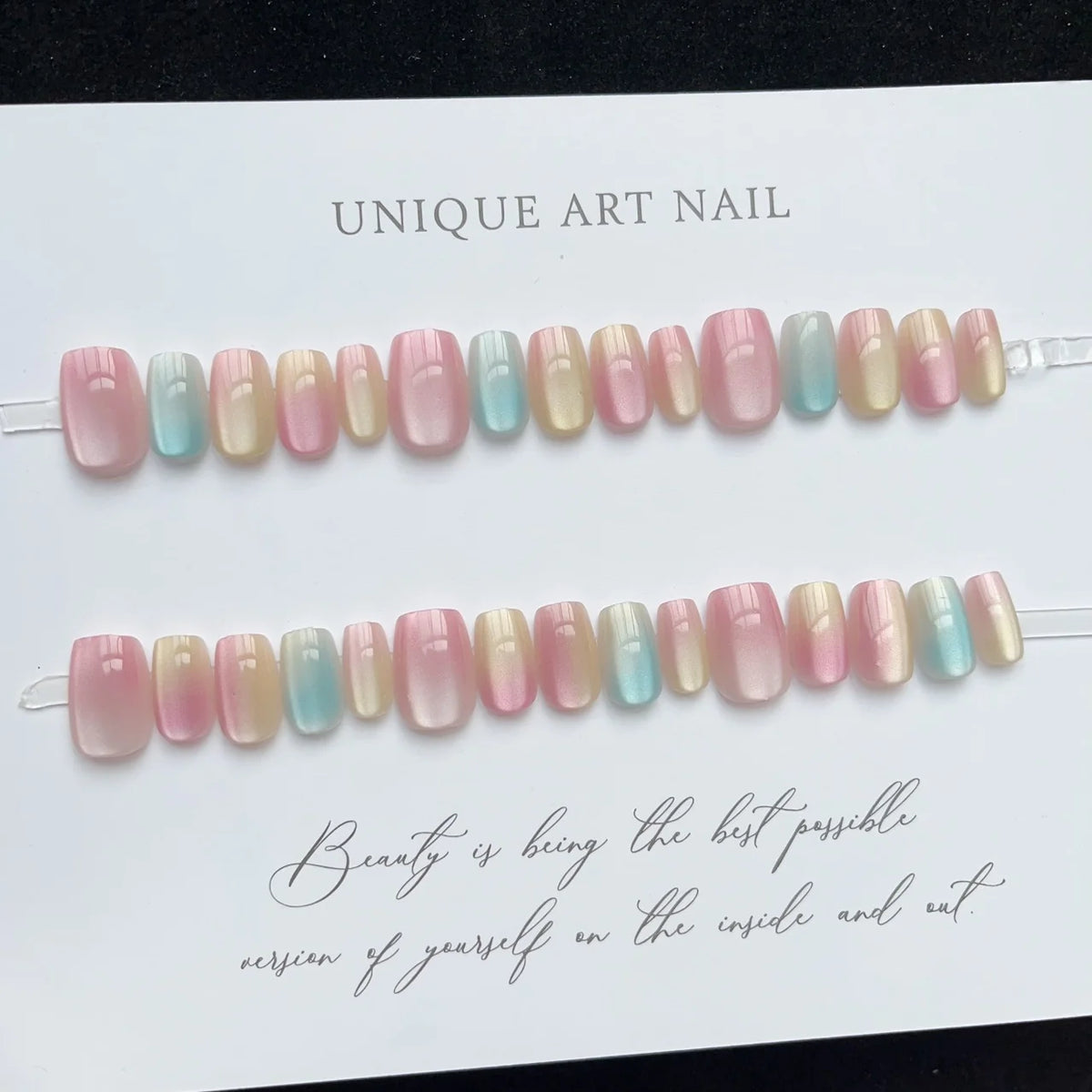 Press-On Nail Set Ombre Gradient Multiple Sizes