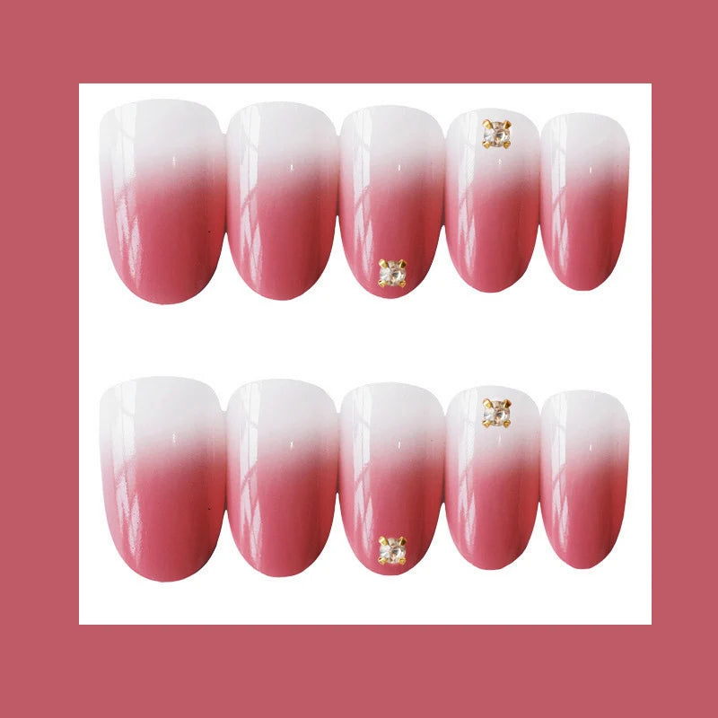 Press-On Nail Set Ombre Gradient No Glue Multiple Sizes