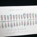 Press-On Nail Set Ombre Gradient Reusable XS To L