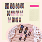 Press-On Nail Set Ombre Gradient Self-Adhesive Multiple Sizes