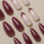 Press-On Nail Set Ombre & Leopard Reusable Fit