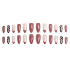 Press-On Nail Set Ombre & Leopard Reusable Fit