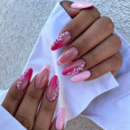 Press-On Nail Set Ombre & Mixed Shapes Long-Lasting