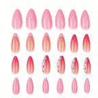 Press-On Nail Set Ombre & Mixed Shapes Long-Lasting