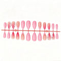 Press-On Nail Set Ombre & Mixed Shapes Long-Lasting