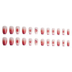Press-On Nail Set Ombre Peach Sparkle Quick Apply