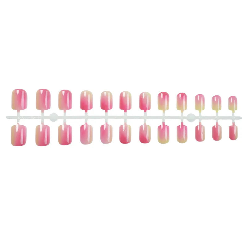 Press-On Nail Set Ombre Self-Adhesive Reusable