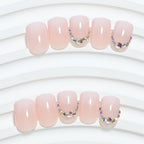 Press-On Nail Set Ombre & Sparkle Durable Adhesive 24-Piece