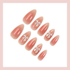 Press-On Nail Set Ombre Sparkling Hypoallergenic