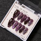 Press-On Nail Set Pearl Accent Easy Application