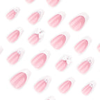 Press-On Nail Set Pearl & Bow Accents