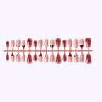 Press-On Nail Set Pearl & Bow Embellished Peel And Stick