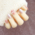 Press-On Nail Set Pearl & Glitter Easy Application