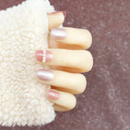 Press-On Nail Set Pearl & Glitter Easy Application
