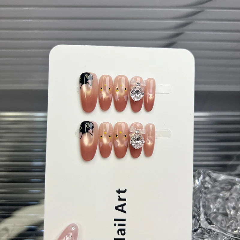 Press-On Nail Set Pearlescent Reusable Easy Application