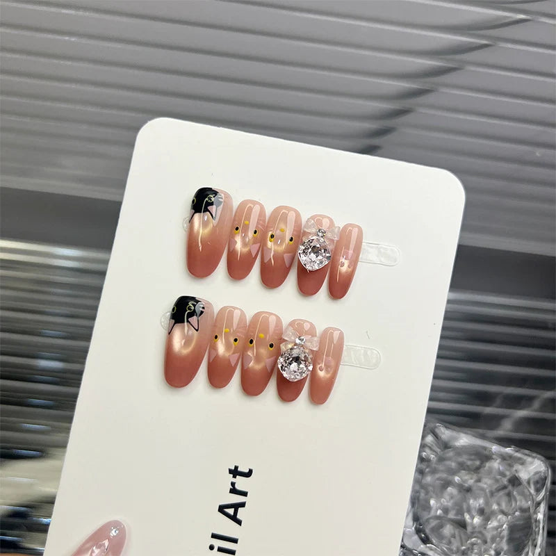 Press-On Nail Set Pearlescent Reusable Easy Application