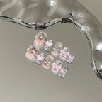 Press-On Nail Set Pearls & Rhinestones No Glue