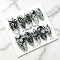 Press-On Nail Set Peel-And-Apply Abstract Designs Multiple Sizes