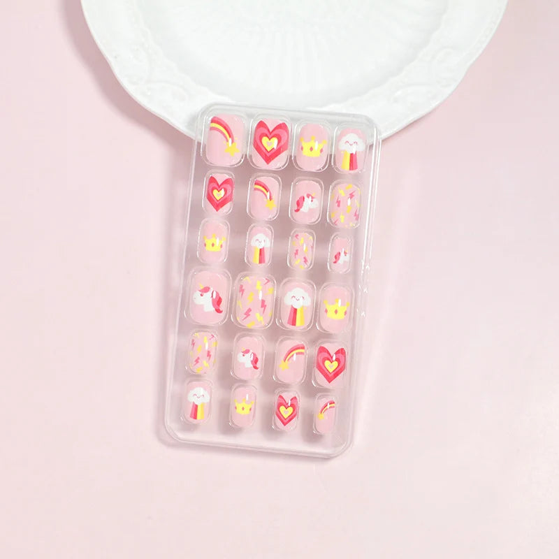 Press-On Nail Set Peel-And-Press 24-Piece Comfortable Fit