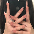 Press-On Nail Set Peel-And-Press Black Ombre Multiple Sizes