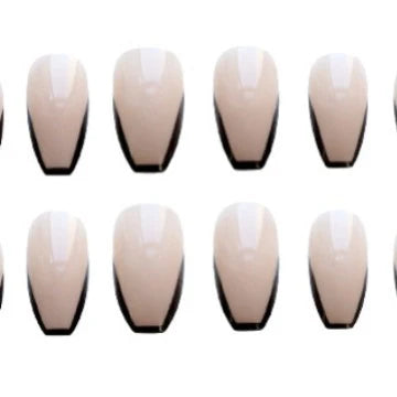 Press-On Nail Set Peel-And-Press Black Ombre Multiple Sizes