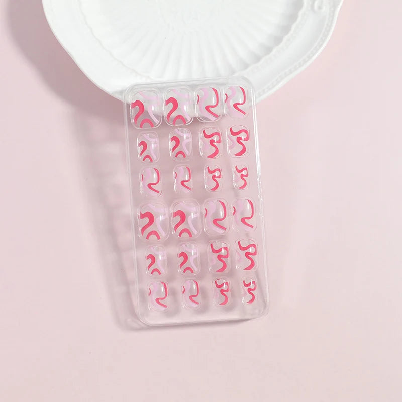 Press-On Nail Set Peel-And-Press Damage-Free Set of 24