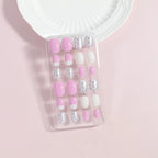 Press-On Nail Set Peel-And-Press Damage-Free Set of 24