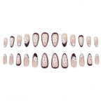 Press-On Nail Set Peel-And-Stick Floral Gems
