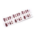 Press-On Nail Set Peel-And-Stick Floral & Gemstone Multiple Sizes
