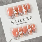 Press-On Nail Set Peel And Stick Floral & Glitter
