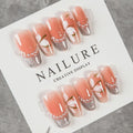 Press-On Nail Set Peel And Stick Floral & Glitter