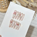 Press-On Nail Set Peel-And-Stick Floral Gloss