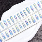 Press-On Nail Set Peel And Stick Floral & Glossy