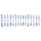 Press-On Nail Set Peel And Stick Floral & Glossy
