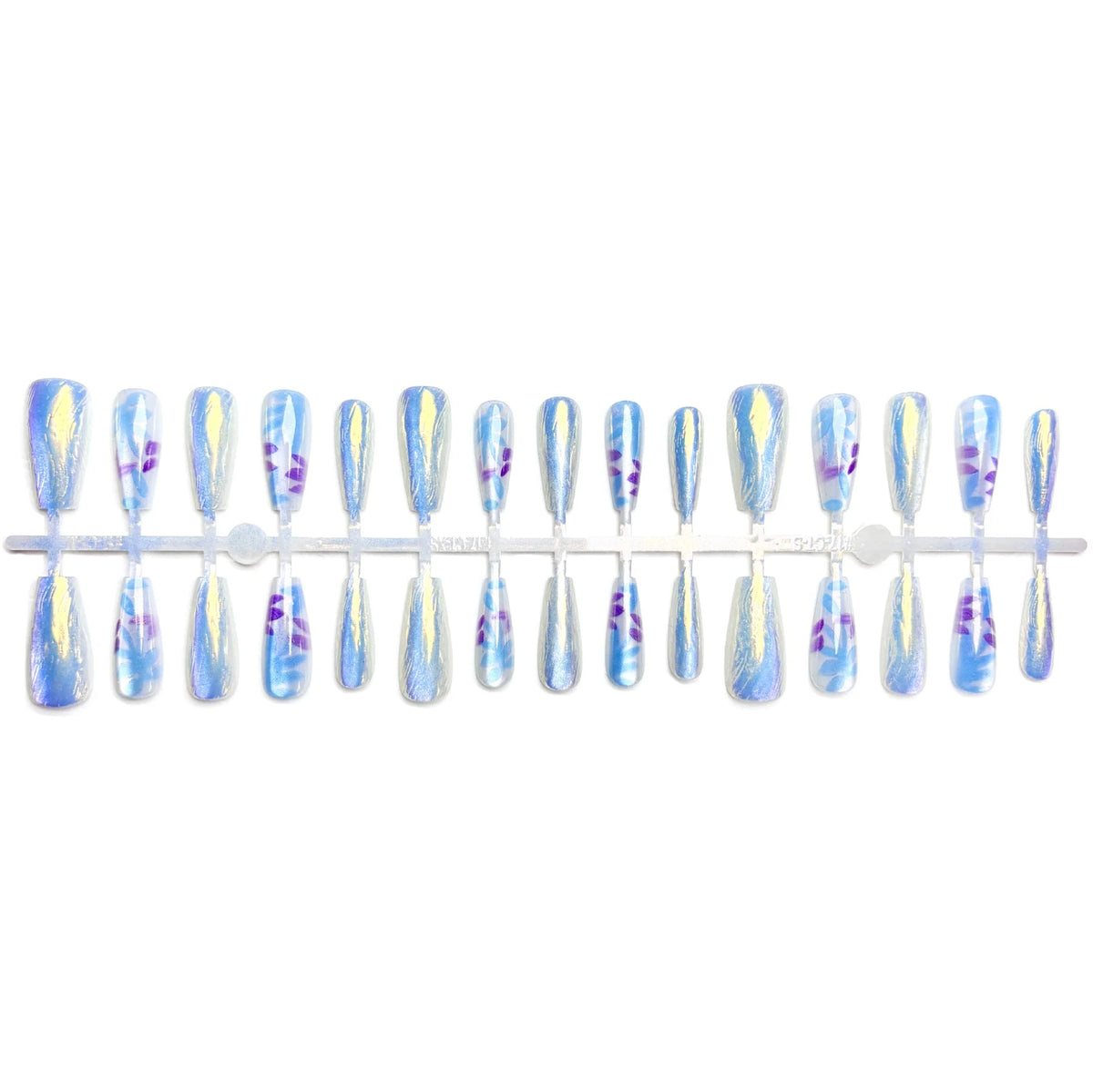 Press-On Nail Set Peel And Stick Floral & Glossy
