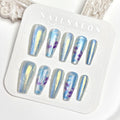 Press-On Nail Set Peel And Stick Floral & Glossy
