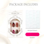 Press-On Nail Set Peel-And-Stick Floral Glossy Finish