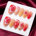 Press-On Nail Set Peel-And-Stick Floral Long-Lasting
