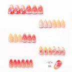 Press-On Nail Set Peel-And-Stick Floral Long-Lasting