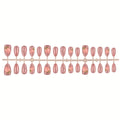 Press-On Nail Set Peel And Stick Floral Multiple Sizes