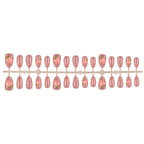 Press-On Nail Set Peel And Stick Floral Multiple Sizes