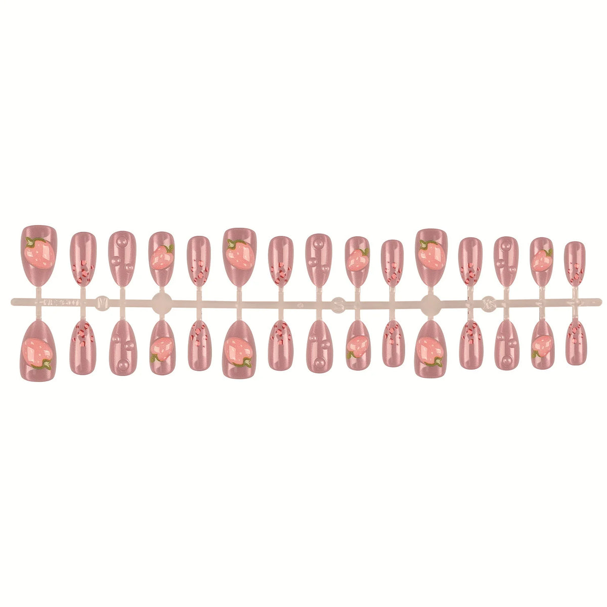 Press-On Nail Set Peel And Stick Floral Multiple Sizes