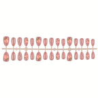 Press-On Nail Set Peel And Stick Floral Multiple Sizes