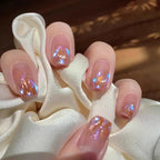 Press-On Nail Set Peel And Stick Glitter Finish