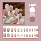 Press-On Nail Set Peel And Stick Glitter Finish