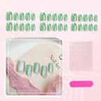 Press-On Nail Set Peel-And-Stick Glossy Iridescent Multiple Sizes
