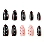 Press-On Nail Set Peel-And-Stick Glossy Polka Dot